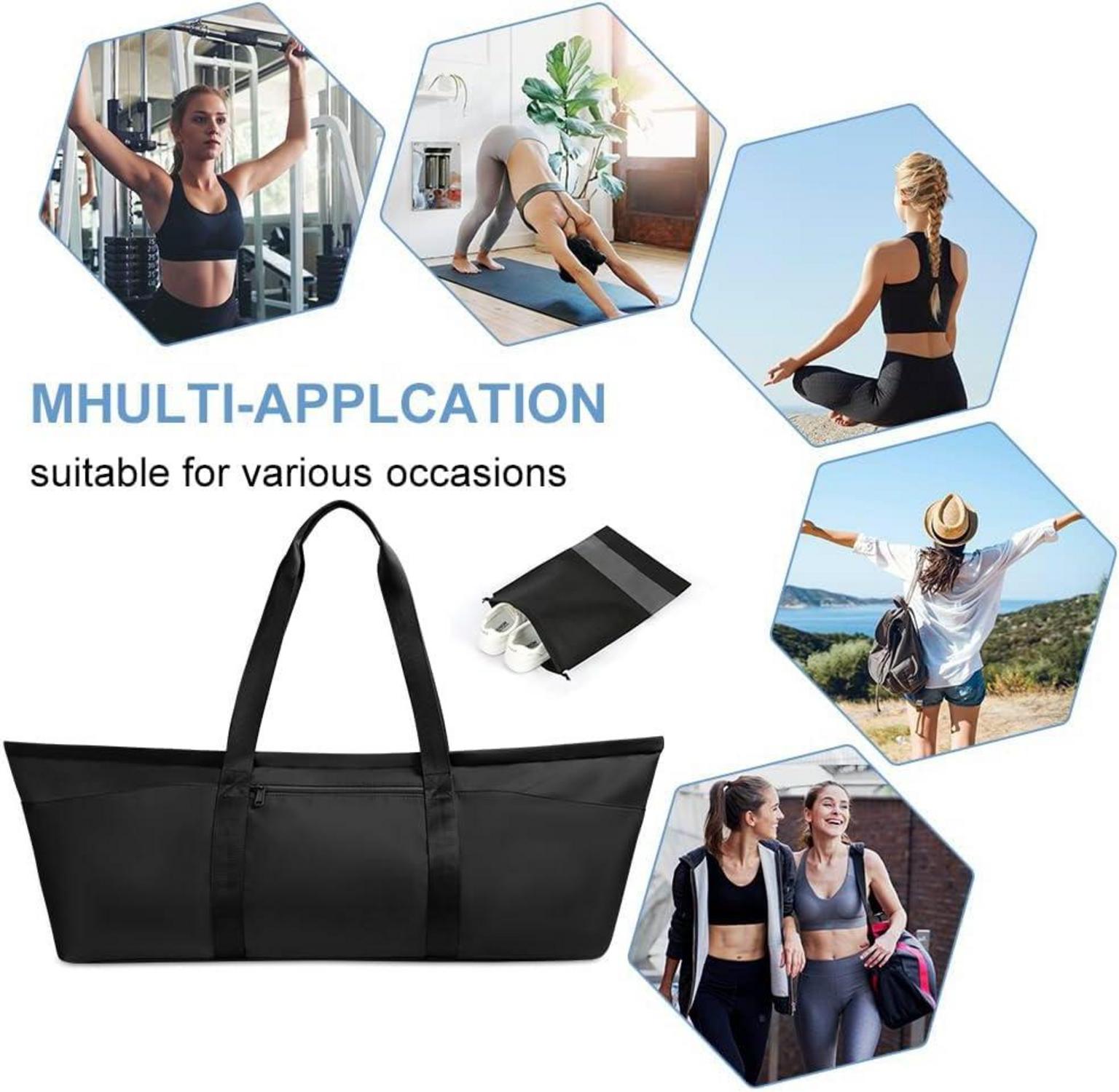 Yogatasche Damen groß mit Nassfach & Schuhtasche, verstellbarem Schultergurt