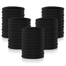 50er Set Schwarz Haargummis ohne Metall für Damen & Mädchen