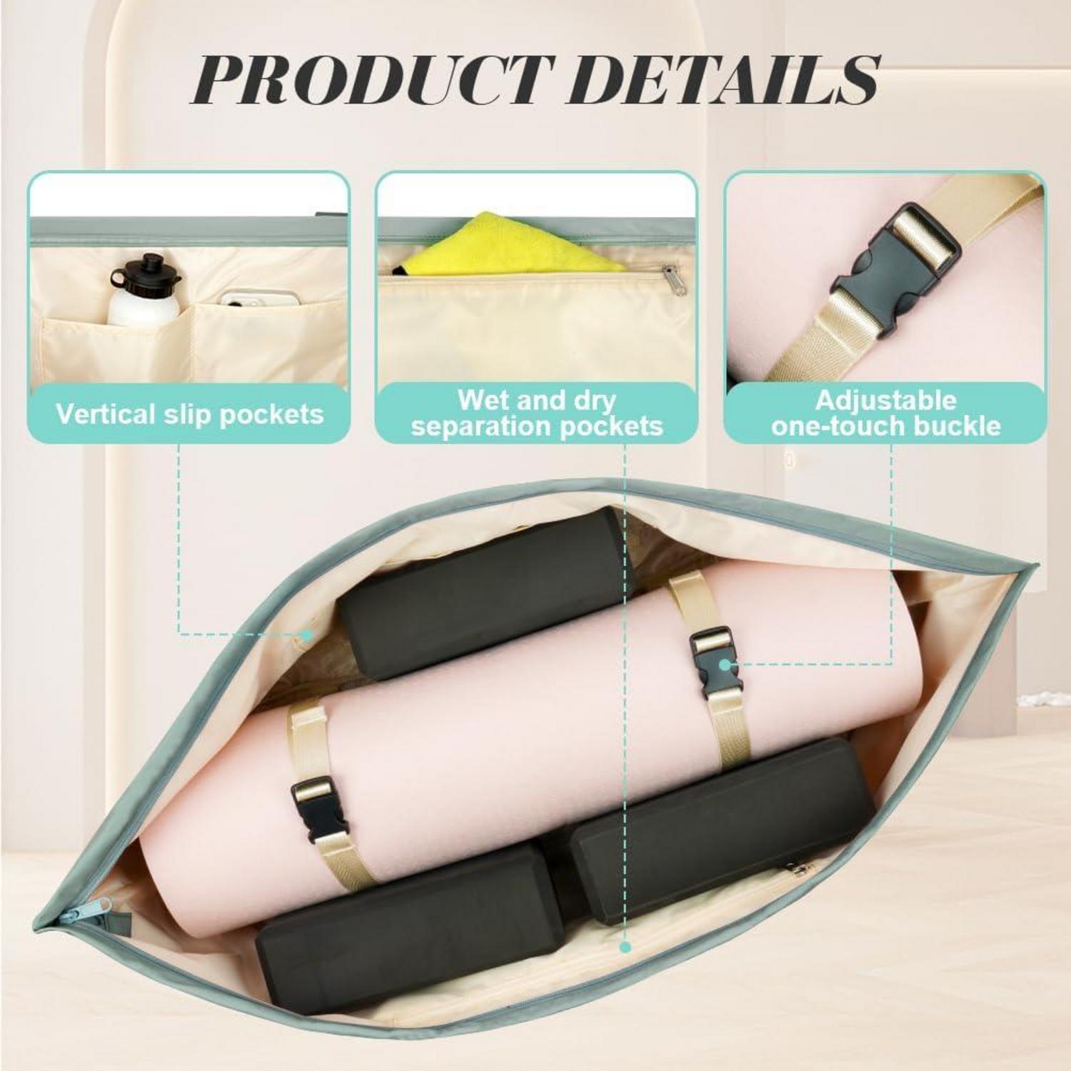 Sporttasche Damen Groß Yogatasche mit Nassfach & Schuhtasche