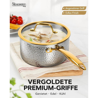 10-tlg. Edelstahl Topf-Pfannenset für Induktion & Herd