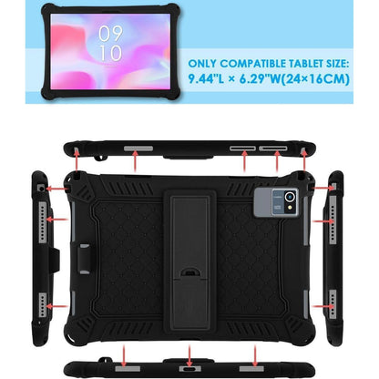 Silikon Tablet Hülle 10 Zoll mit Stift & Gurt – Schwarz