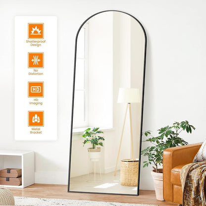 Ganzkörperspiegel 175x60cm – Stand- & Wandspiegel Schwarz