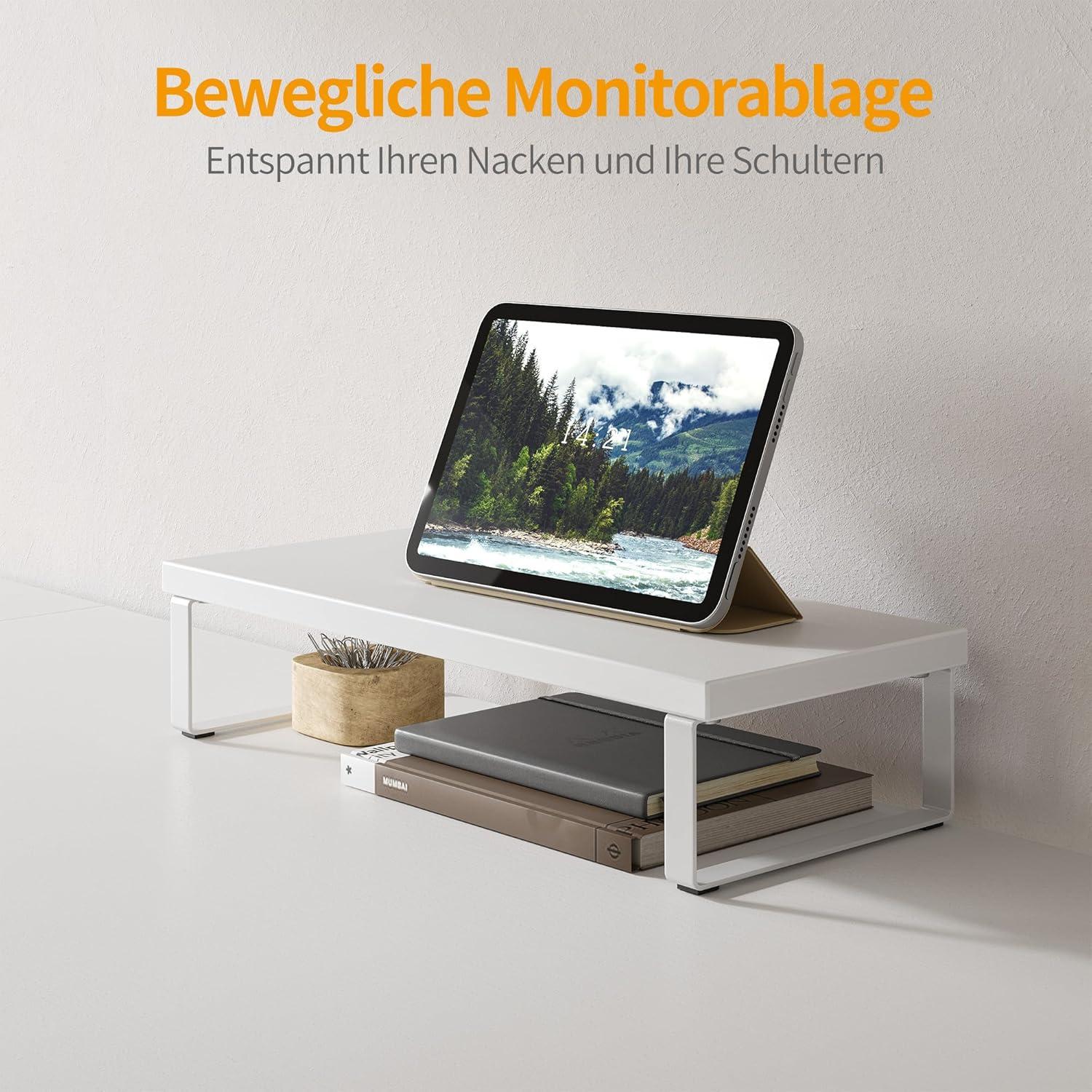 Gaming Tisch Eckschreibtisch 120x120cm Monitorständer und Aufbewahrungstasche