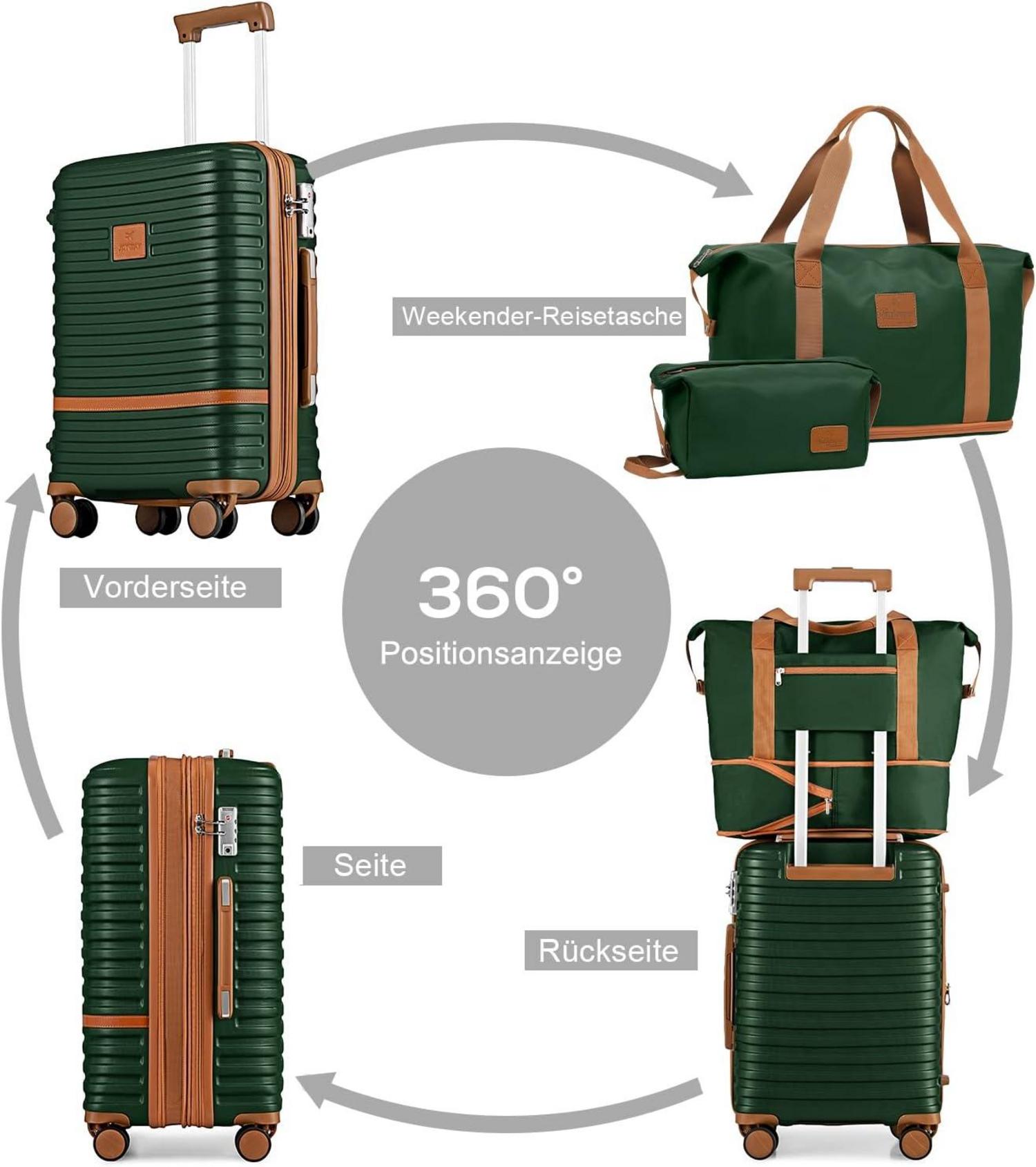 Joyway Kofferset 6tlg Hartschale mit Beautycase 4 Rollen TSA-Schloss