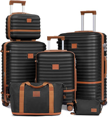 Joyway 6tlg Hartschalen Kofferset mit TSA-Schloss & Beautycase