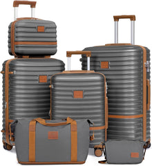 Joyway 6tlg Hartschalen Kofferset mit Beautycase und TSA-Schloss