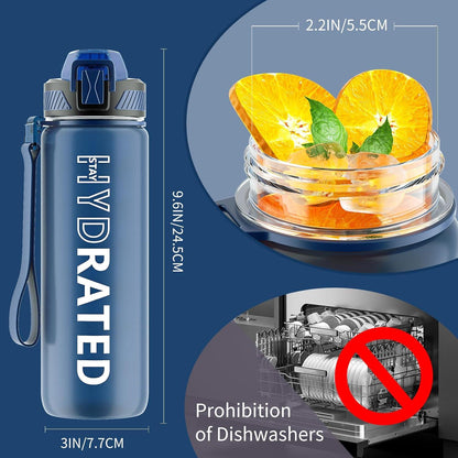 QLUR Trinkflasche 750ML BPA-Frei Tritan Strohhalm Sport Auslaufsicher