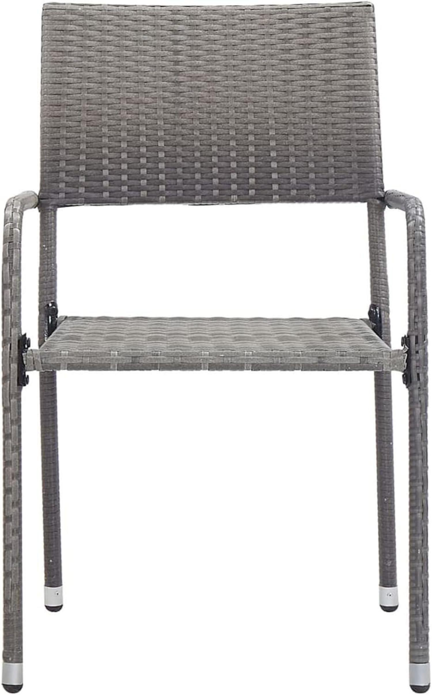 5tlg. Garten-Essgruppe Poly Rattan Anthrazit Sitzgruppe Outdoor