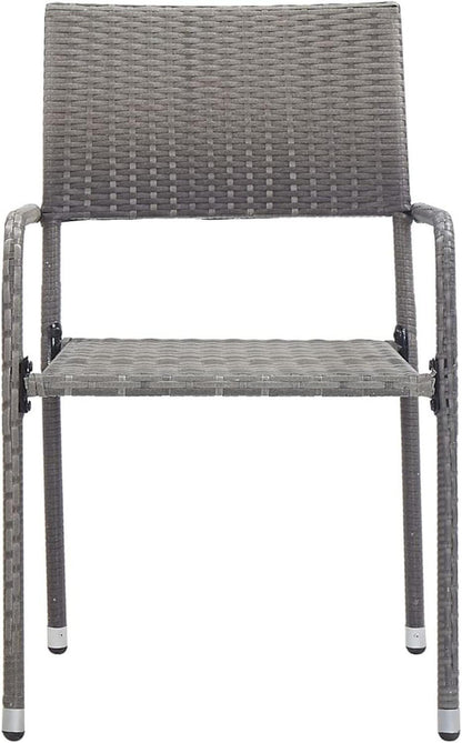 5tlg. Garten-Essgruppe Poly Rattan Anthrazit Sitzgruppe Outdoor