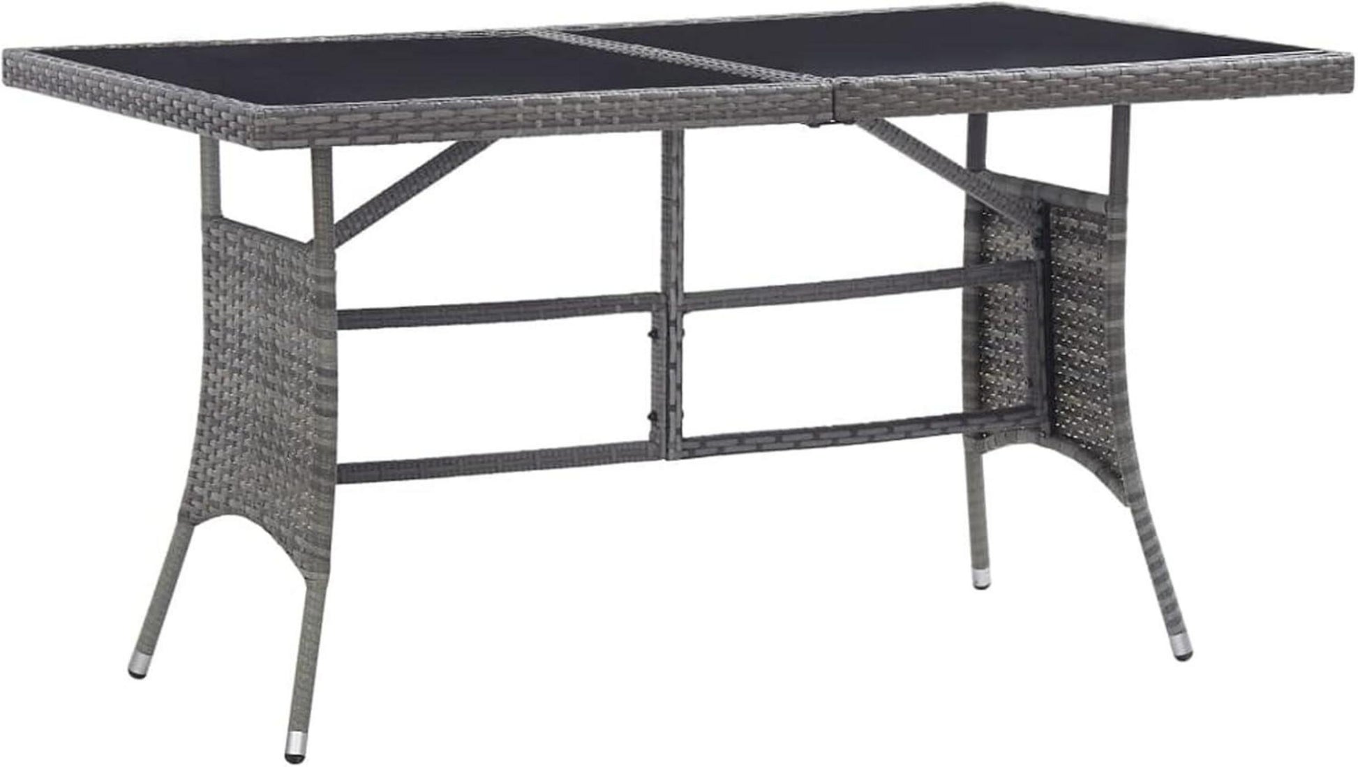 5tlg. Garten-Essgruppe Poly Rattan Anthrazit Sitzgruppe Outdoor