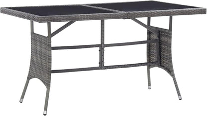5tlg. Garten-Essgruppe Poly Rattan Anthrazit Sitzgruppe Outdoor