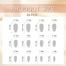 24 Schwarze Press On Nails Mittel Almond Ombre Stiletto