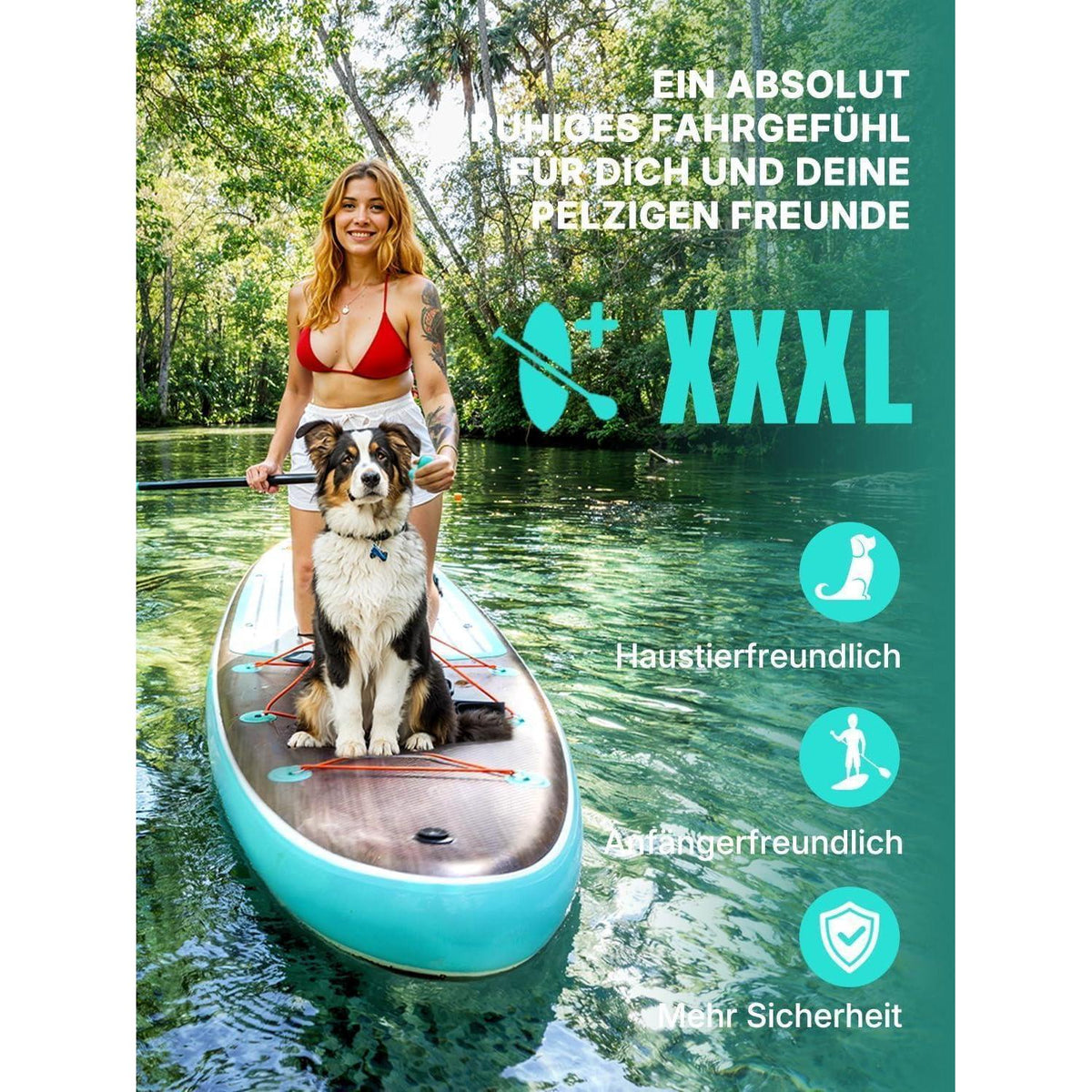 Stand Up Paddling Board XL für Familien mit Balanceflügel