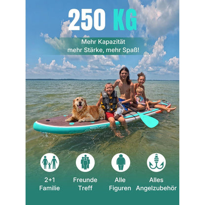 Aufblasbares SUP Board für 2+1 Personen mit Balancierflügel