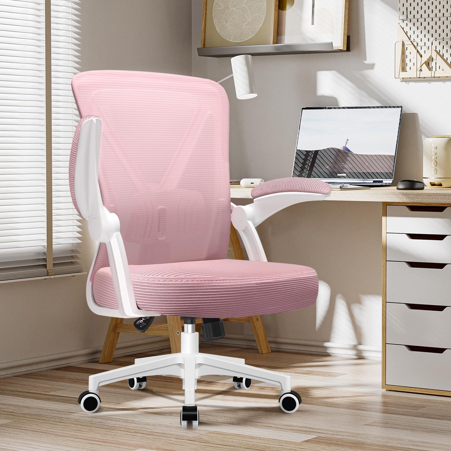 Ergonomischer Bürostuhl mit Lendenstütze und klappbaren