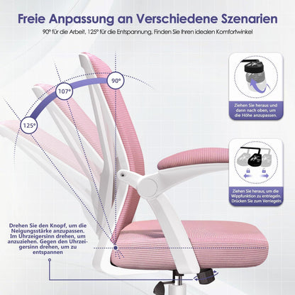 Ergonomischer Bürostuhl mit verstellbarer Lendenstütze und