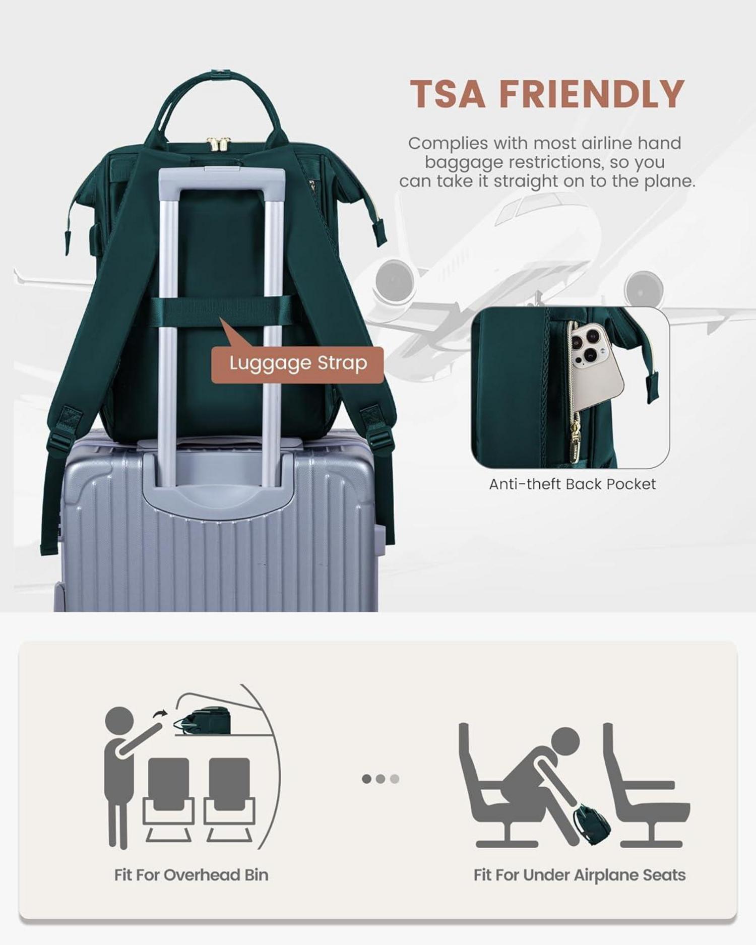 Damen Rucksack 17,3 Zoll Laptop Schulrucksack Wasserdicht Backpack Uni Büro