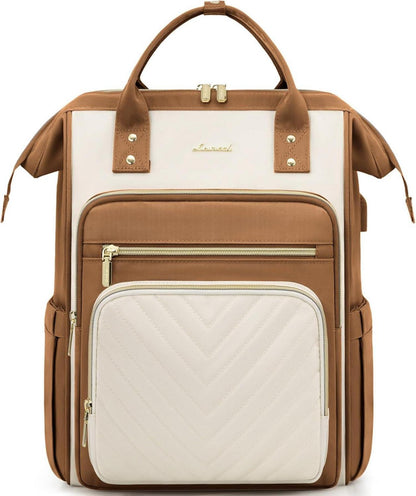 Eleganter Damenrucksack mit Laptopfach, wasserdicht