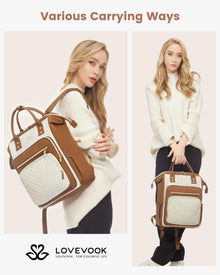 LOVEVOOK Damen Rucksack 15,6 Zoll Laptop Schulrucksack