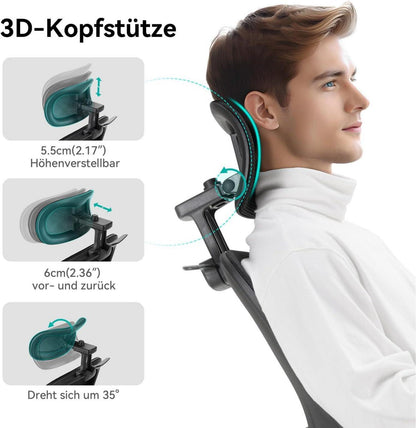 Ergonomischer Bürostuhl N56 mit dynamischer Lendenstütze und dickem