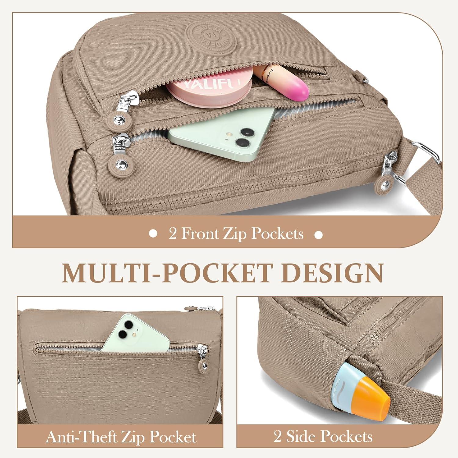 TEUEN Umhängetasche Damen Wasserdicht Nylon Crossbody Bag Casual Handtasche Land China
