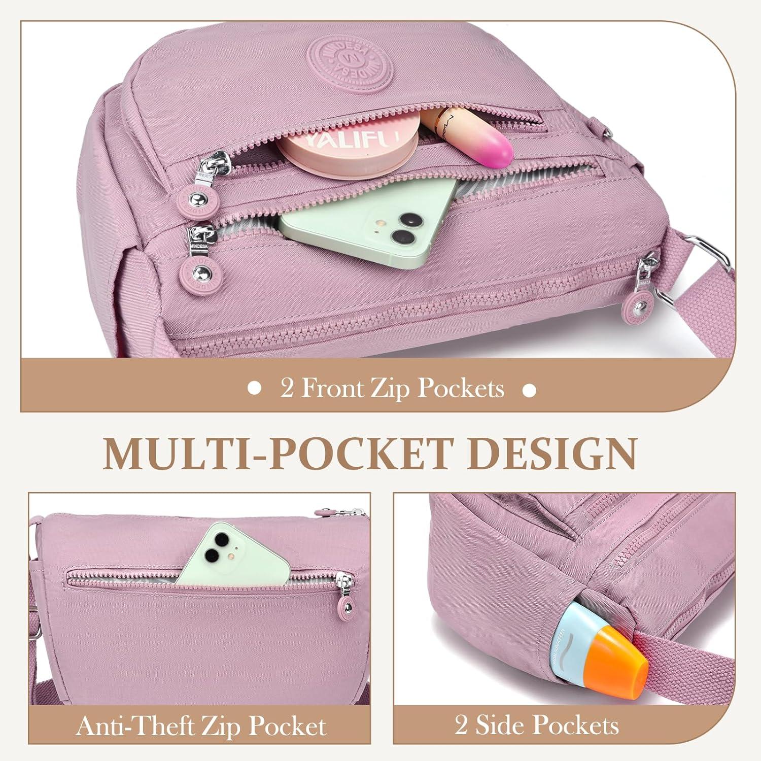 TEUEN Umhängetasche Damen Wasserdicht Nylon Crossbody Bag Casual Handtasche