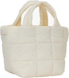 Mini Puffer Tote Bag mit Reißverschluss Leichte Umhängetasche