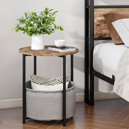 Runder Couchtisch mit Stauraum für Wohnzimmer & Schlafzimmer