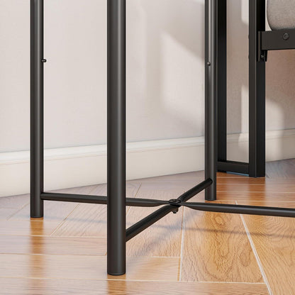 Runder Couchtisch mit Stauraum für Wohnzimmer, Metallrahmen, moderner