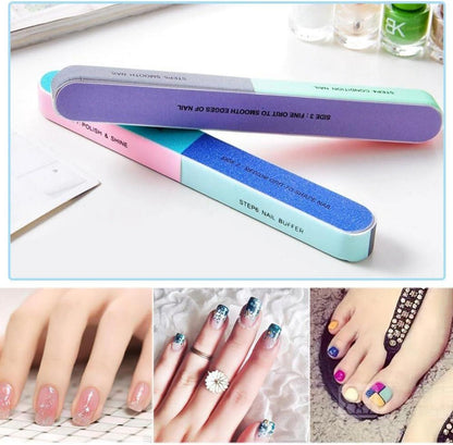 10er Set Nagelfeilen Naturnägel Polierfeilen Nail Buffer Multifunktional