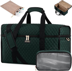 Große Öffnung Weekender Damen Reisetasche Wasserdicht Grün