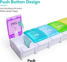 Tablettenbox 7 Tage Morgens Abends 14 Fächer Druckknopf