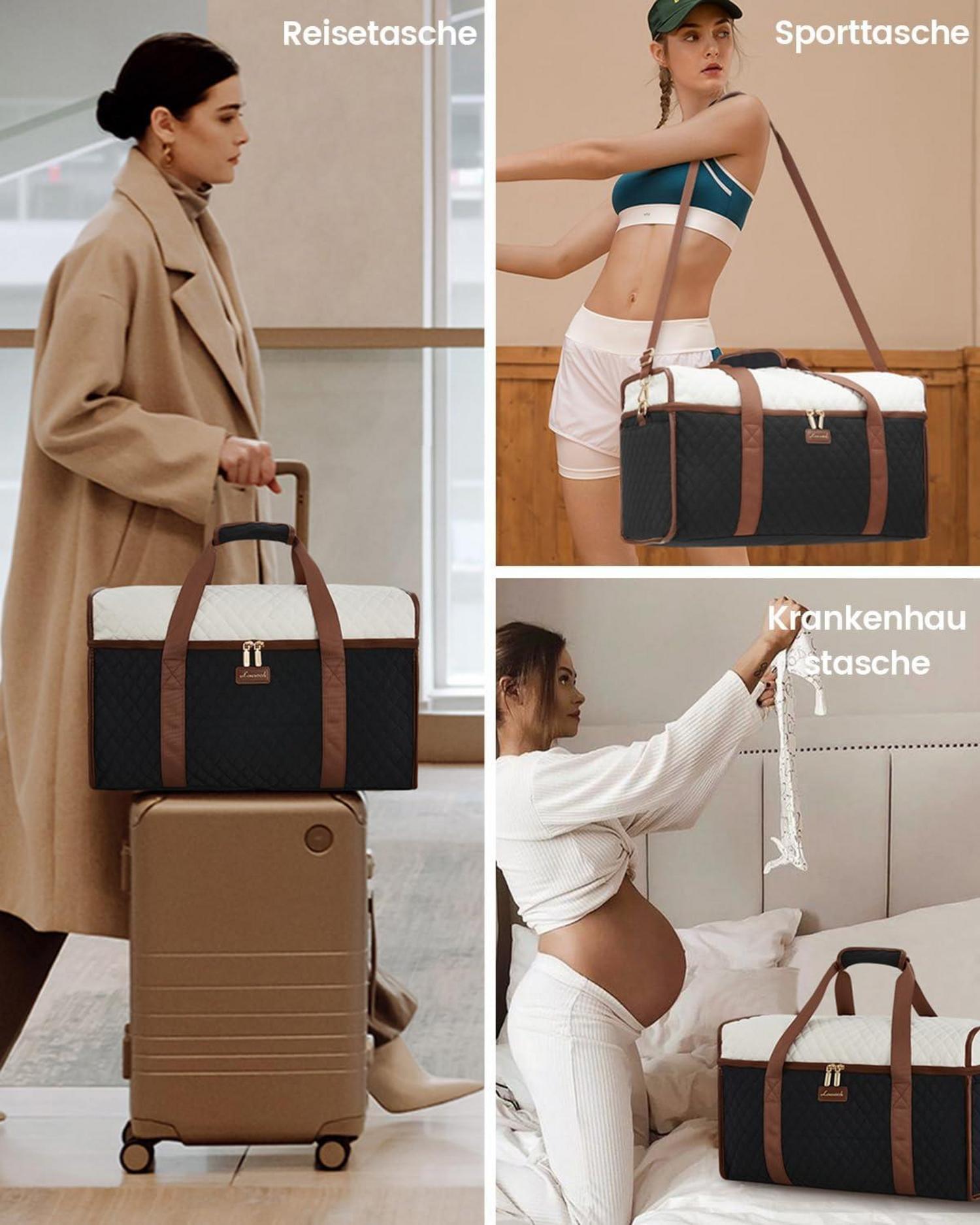 Damen Reisetasche Große Öffnung Handgepäck Weekender