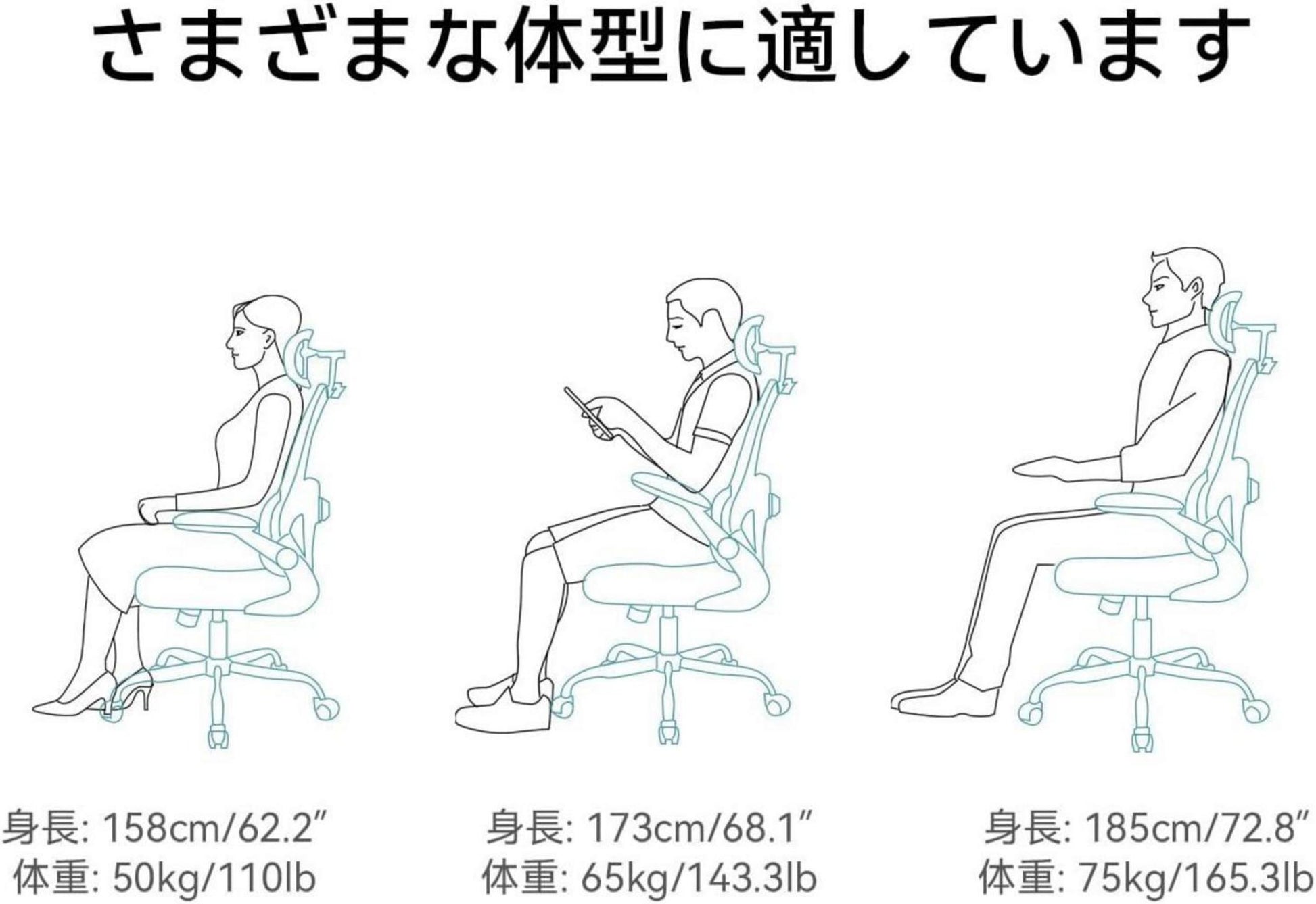 Ergonomischer Bürostuhl mit Lendenstütze und Memory-Schaum Sitzkissen