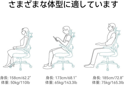 Ergonomischer Bürostuhl mit Lendenstütze und Memory-Schaum Sitzkissen