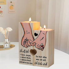 Herzform Teelichthalter Holz Kerzenständer Geschenk romantisch