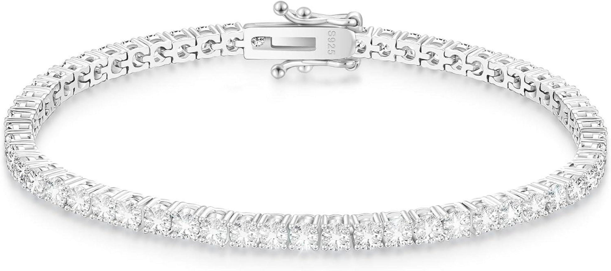 Moissanite Tennisarmband Silber 925 5,29-13,5 Karat VVS1 D Farbe
