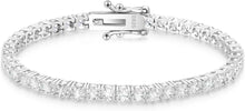 Moissanit Tennisarmband 925 Silber Damen 3/4mm VVS1 D Farbe 5,29-13,5