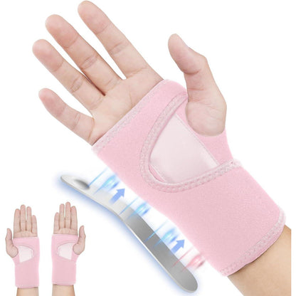 Handgelenkbandage mit Aluminiumstab für Damen & Herren - Pink (Rechts)