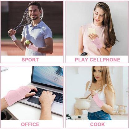 Handgelenkbandage mit Aluminiumstab für Damen & Herren - Pink (Rechts)