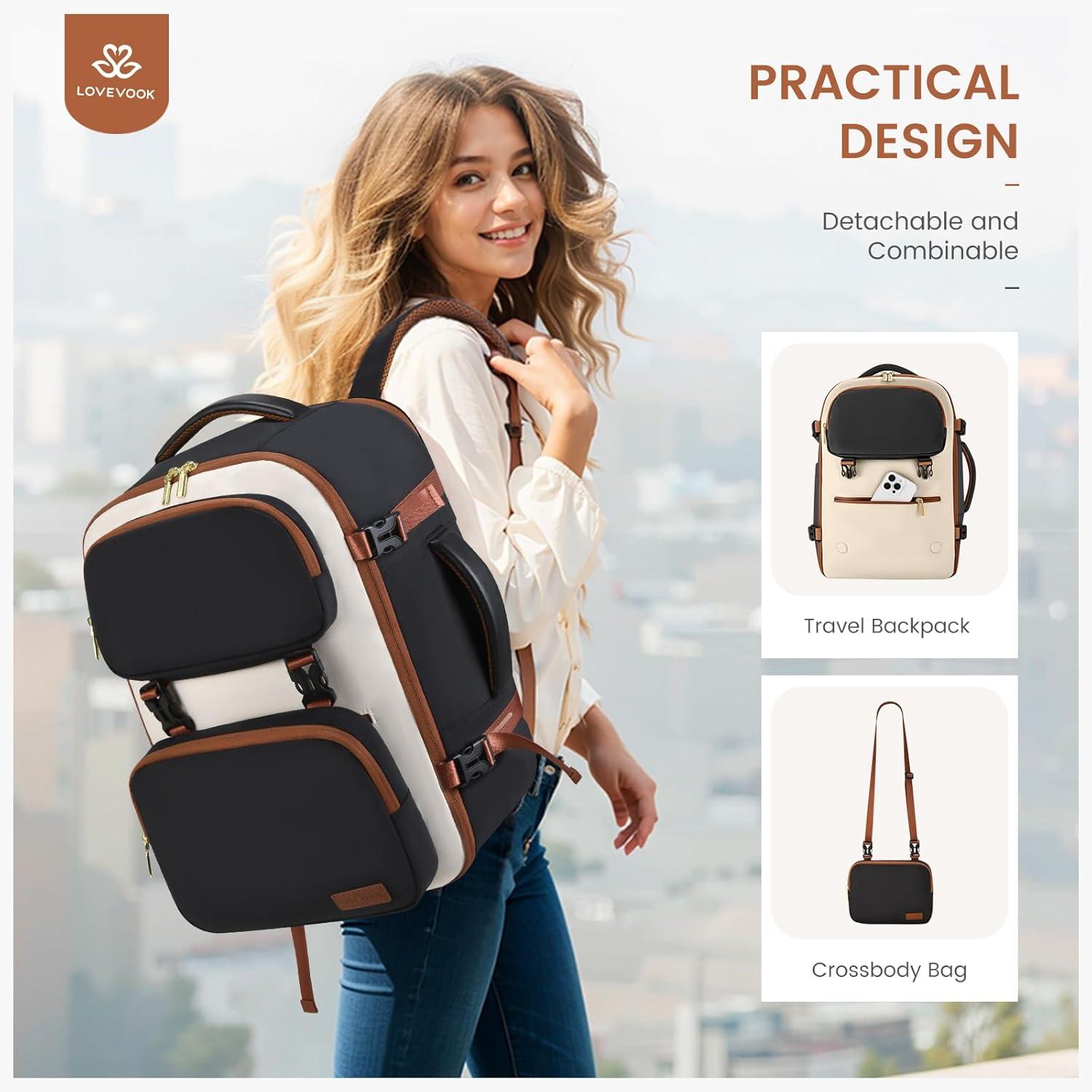 Reiserucksack 40L Handgepäck Tasche 17.3 Zoll Laptop Urlaub