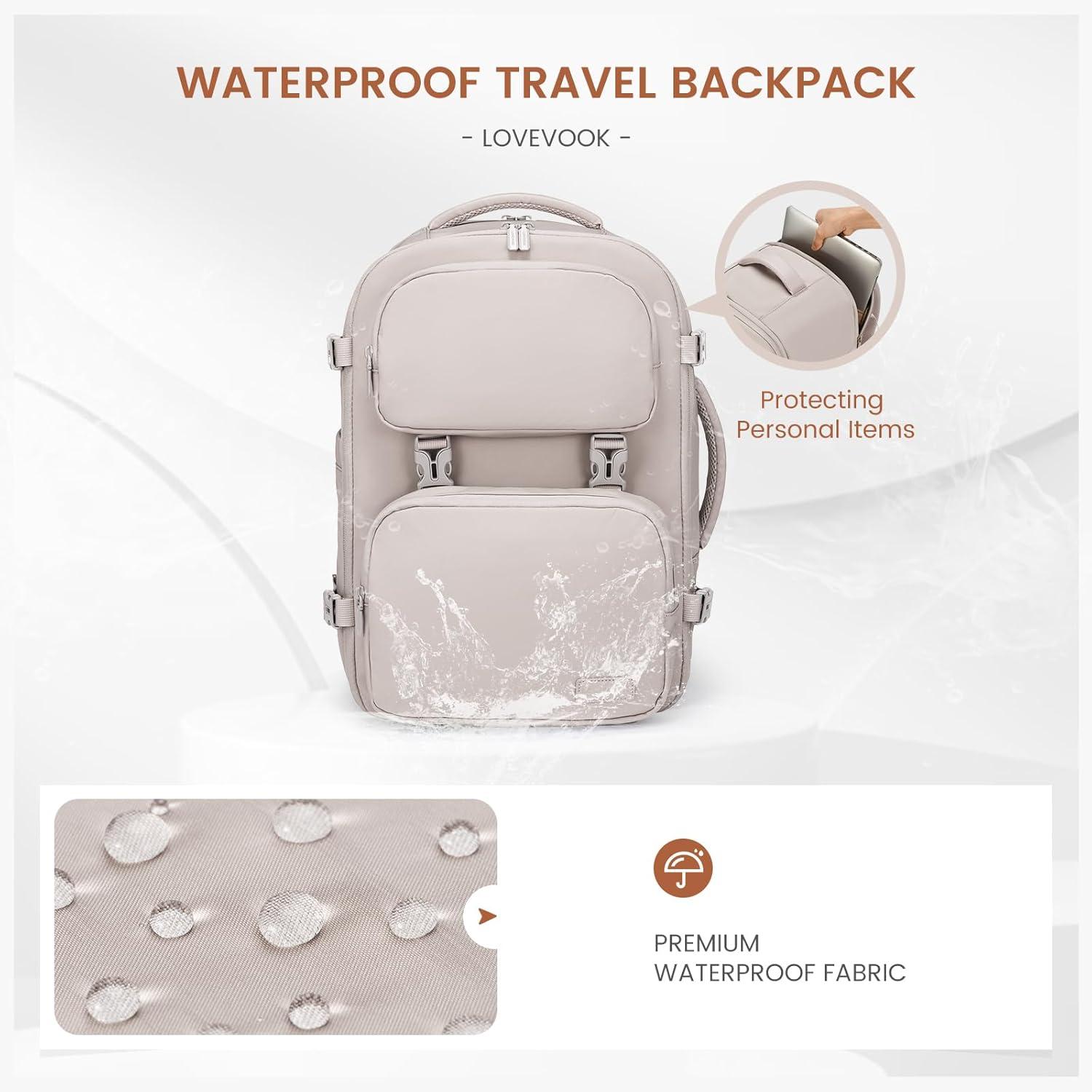 17.3 Zoll Laptop Reiserucksack Handgepäck Damen Herren 40L Wasserdicht