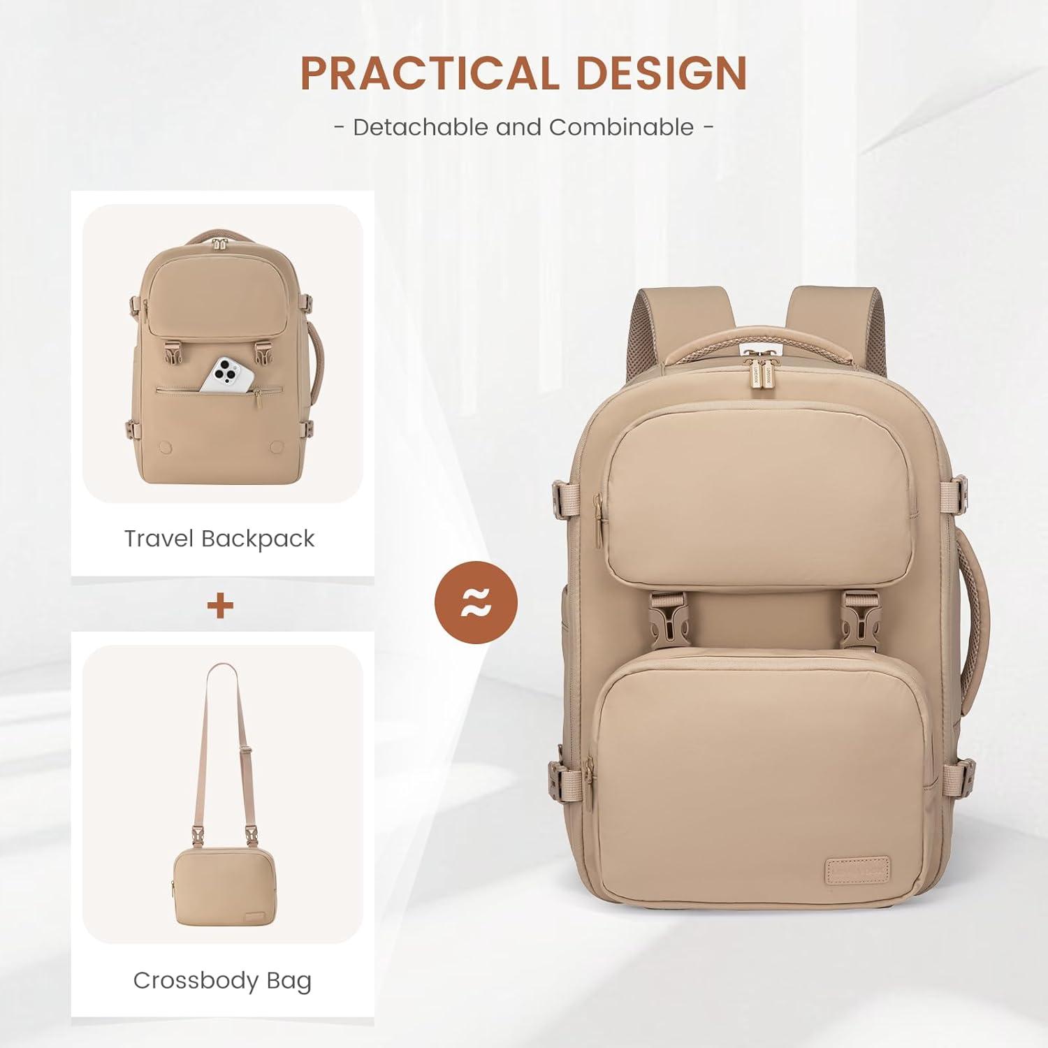 Handgepäck Rucksack 40L Damen Reiserucksack 17.3 Zoll Laptop