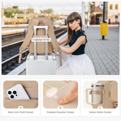 Rucksack Handgepäck 40L Reiserucksack Damen Groß 17.3 Zoll Laptop