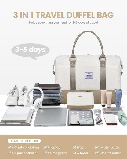 Große LOVEVOOK Reisetasche Damen Sporttasche Handgepäck Weekender Carry On