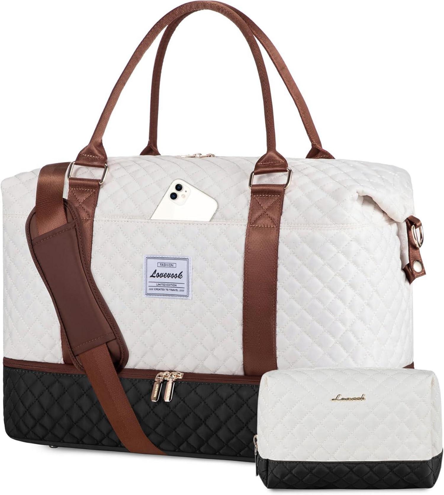 Reisetasche Damen Sporttasche Handgepäck mit Schuhfach Strand