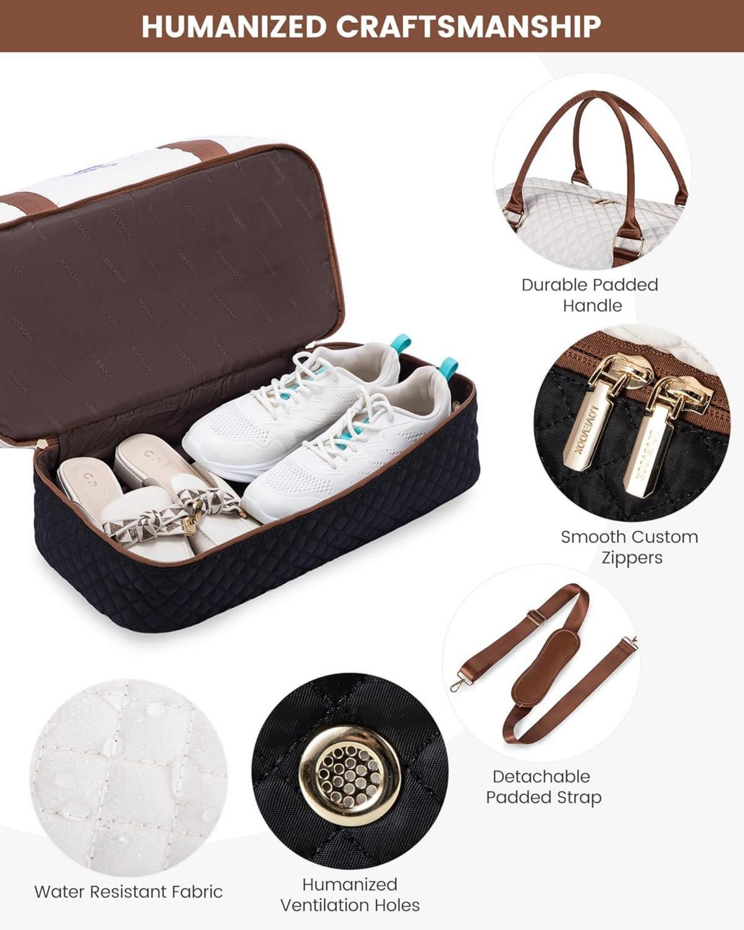 LOVEVOOK Reisetasche Handgepäck Damen Sporttasche mit Schuhfach für Flugzeug Kliniktasche Wickeltasche