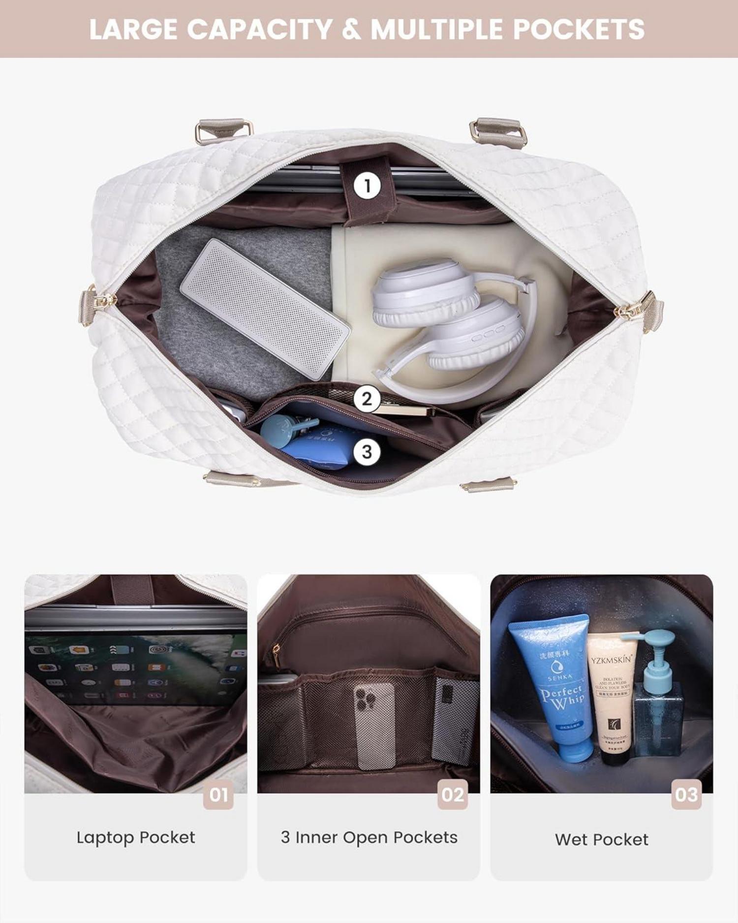 Damen Reisetasche mit Schuhfach, Handgepäck für Flugzeug