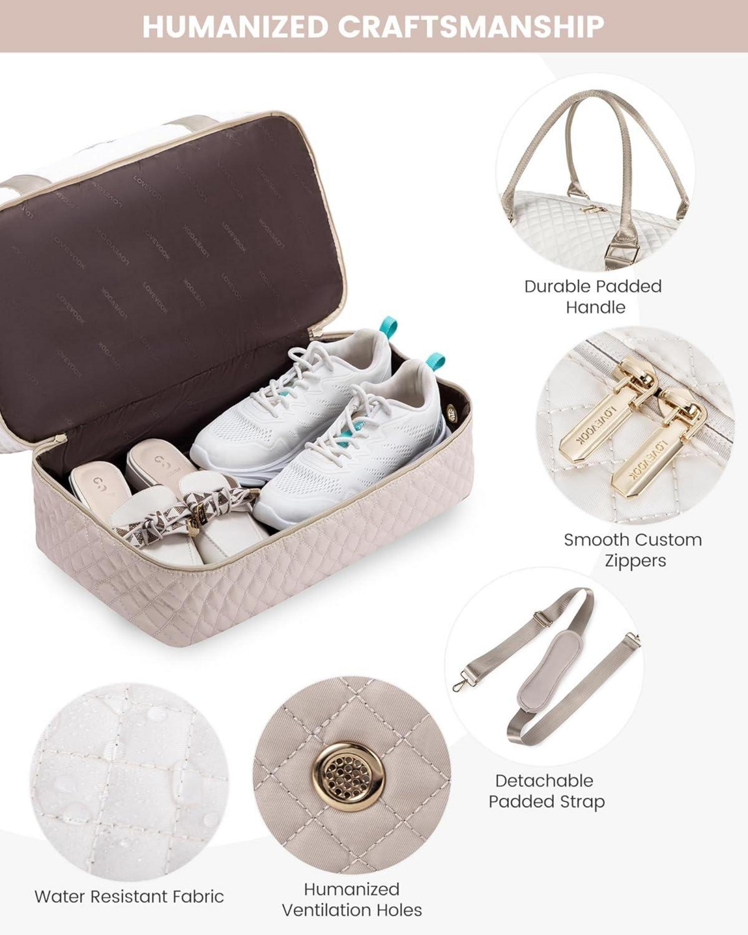 LOVEVOOK Reisetasche Damen Groß Sporttasche mit Schuhfach Handgepäck für Flugzeug Weekender Duffle Bag Carry On Luggage Strand Sauna