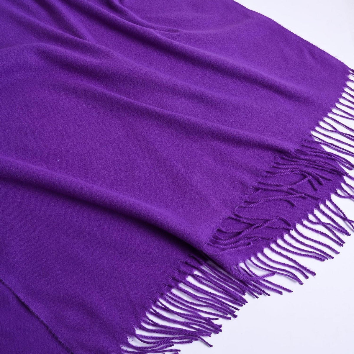 kuschelweich Schal Damen lang mit Fransen violett